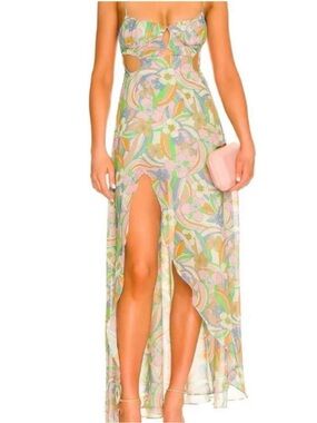 For Love And Lemons Multicolor Floral Maxi Dress